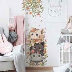 INS 歐風壁貼系列 裝飾貼紙, 90 x 30cm, c095 - 可愛貓咪壁貼，輕鬆打造溫馨居家