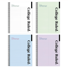 ibis PP 對半左縫合筆記本4件組 四色入 60頁標準筆記本, 1組, 白色 + 綠色 + 天藍色 + 紫色