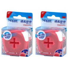 3M Nexcare 膚色通氣膠帶1吋貼心即用包, 2個