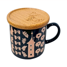 yamaka 山加商店 MOOMIN 馬克杯 + 蓋 350ml, 藍色, 1個