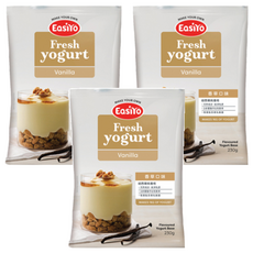 EasiYo 優格粉 香草口味, 紐西蘭原裝進口, 天然成分, 純淨乳源, 3步驟製作, 每包含百億乳酸菌, 230g, 1包, 3包