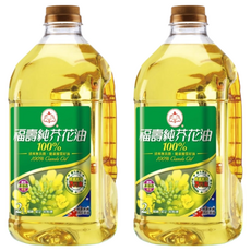 福壽實業 純芥花油 非基改芥花 煎煮炒炸皆宜 油質穩定, 2L, 2瓶