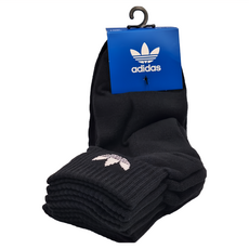 adidas 愛迪達 延續款 MID ANKLE SCK 運動襪 3雙, 黑色, 1組