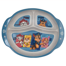 PAW PATROL 汪汪隊立大功 雙耳三格盤, 藍色, 1個