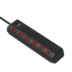 DIKE 工業級鋁合金六開五座電源延長線，0.6mm 加厚銅片, 2.7m, DAH259, 1條