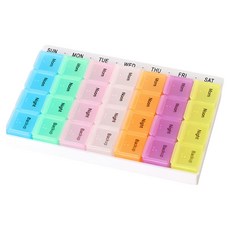 iSFun 大容量一周可拆卸藥盒, 七彩色, 1組