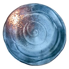 9吋皿-日本製 陶瓷, 黑天目吹墨, 1個