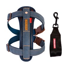 EZYDOG 狗體工學胸背帶 送車用安全束綁帶, 丹寧, 1組