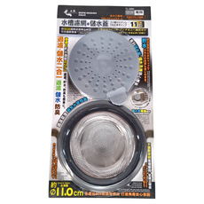 上龍 不鏽鋼水槽濾網 專利儲水蓋, 可拆式, 重複使用, 1個