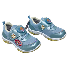 迪士尼公主兒童款 DN公主電燈魔鬼氈休閒鞋, 仙杜瑞拉 藍色, 190mm
