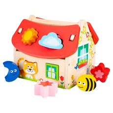 New Classic Toys 寶寶認知學習形狀故事屋 Set, 荷蘭木玩品牌,天然木材與無毒塗料,精緻擬真呈現學習生活知識與應用, #10563, 3歲以上, 1組