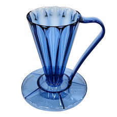 CAFEC DEEP 27 花瓣濾杯, FDD-27CN 透軍藍 1杯, 1個