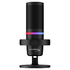 HYPERX DuoCast RGB USB 麥克風, 4P5E2AA, 黑色