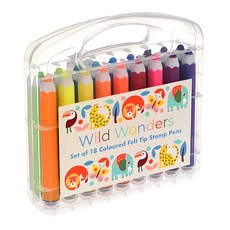 Rex LONDON 手提式印章彩色筆 森林樂園, 187g, 18色