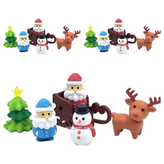 Iwako 造型橡皮擦套裝 - 日本製造 不含PVC 鉛 銀, 聖誕節, 3組