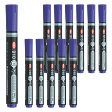 LIBERTY 利百代 910B 環保嘜克筆, 單支入, 1.5mm斜方尖, 藍色, 12支