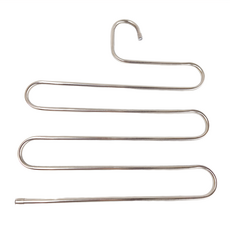 STAR CANDY S型不銹鋼褲架 5個, 銀色, 1組