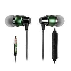 INTOPIC 廣鼎 Jazz i12 入耳式鋁合金耳機麥克風，附贈高質感收納袋，線控接聽/選曲大小聲調整, JAZZ-I112, 咖啡色