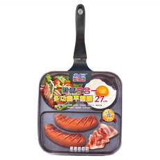 MiyAco 米雅可 黑晶三合一多功能平煎鍋, 27cm, 1個
