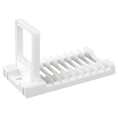 inomata 組合式直立碗盤瀝水收納架, 1個, 白色, 廚房碗盤收納好幫手