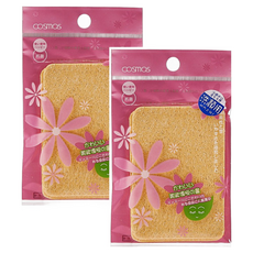 台灣 COSMOS 壓縮洗臉海綿 2入, 方形, 2組