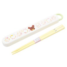 Skater ABS2AMAG 抗菌兒童筷子 附收納盒, 盒子195 x 27 x 15mm + 筷子165mm, 小熊學校, 1組