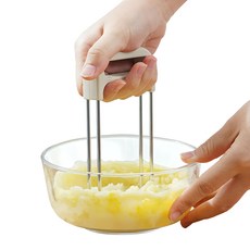 日本VITVITI 不銹鋼人體工學搗泥器, 多用途食材搗泥料理, 8 × 8 × 14cm, 1個