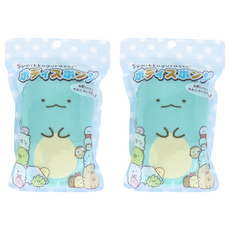 Sumikkogurashi 角落生物 沐浴海綿 柔軟舒適, 蜥蜴 綠色, 1入, 2個