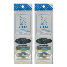 KING JIM KITTA 隨身攜帶和紙膠帶 透明軋型, 7張/3款設計, 夜空, 2個
