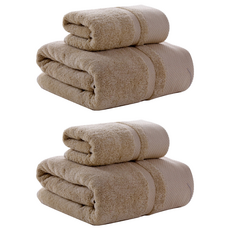 葉子小舖 加厚浴巾, 卡其色 450g, 中國製, 2條