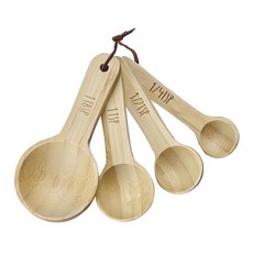 Hesii 竹量匙套裝，1/16茶匙至1/4茶匙, 1.25 + 2.5 + 5 + 15cc, 1組