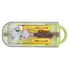 Skater Tama and Friends 3合1餐具組, 筷子16.5cm + 湯匙13cm + 叉子13cm, 634581, 1組