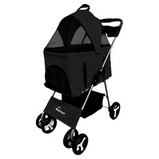 Doogo 寵物分離式摺疊推車 LC01, 1台, 黑色