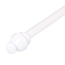 SERYUHOME 造型伸縮窗簾桿 附窗簾桿架 x 3入 + 螺絲 x 6入, 白色