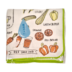 HARADA ORIMONO 原田織物 吸水墊 - 超細纖維 高吸水性 速乾, 30 x 45cm, 綠色, 1個