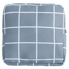 葉子小舖 收納包/化妝包/衛生棉包, 灰色格子, 13 x 13 x 3cm