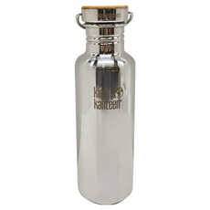 klean kanteen 窄口竹蓋鋼瓶 27oz (800ml) 304不鏽鋼, 鏡面鋼色, 1個