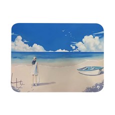 海悠悠 墊子組合包 - 聚酯纖維+天然橡膠 地墊40*60cm 餐桌墊30*40cm 杯墊10*10cm, 1組