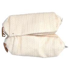 沐慕家居 提花布掛式衛生紙套 白色 2入, 1袋