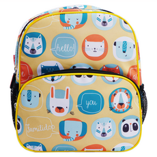 Familidoo 法米多 米多動物家族兒童背包, 多種顏色可選, 透氣設計, 大容量, 獅子黃, 高約27 x 寬約25 x 深約12.5公分(±1公分)