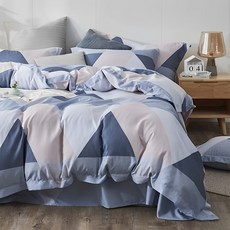 J-bedtime 床寢時光 頂級台灣製萊賽爾天絲兩用被套床包組 SWM0714S-H, 時光幾何