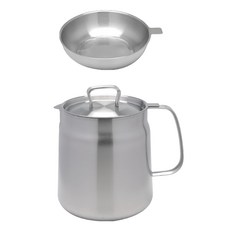 鼎匠 濾油壺油炸鍋 附濾網 + 蓋子, 1個, 2L