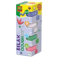 荷蘭SES幼兒DIY快樂創意黏土- VEGAN 無麩質, Multicolor, 360g, 1盒
