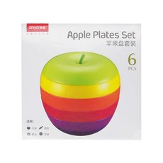 Anya 安雅 創意多層蘋果糖果盒 蘋果盤 6件裝, 1組