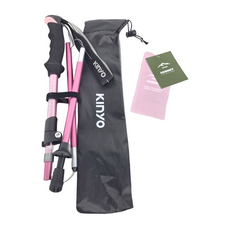 Kinyo 漸層鋁合金摺疊登山杖 TP-7020PI, 1個, 粉色