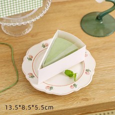 網紅野餐盒 慕斯包裝盒 切塊切件蛋糕打包盒 甜品零食野餐盒, 1個, 三角慕斯盒 50個