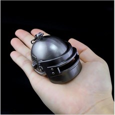 M416 앰포 풀메탈 배그 키링 모형 키홀더 피규어 총 미니어처 체인 다이캐스트, X. 6cm 3 층 헬멧, 1개