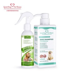 GBPH好寶貝 蟲蟲退散防護組-汪汪專用 (蟲蟲退散防護噴霧230ml + 蟲蟲剋星洗毛精500ml) 寵物防蟲套組, 1個