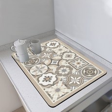 廚房碗盤瀝水墊水杯乾燥墊咖啡機浴室吸水墊餐桌檯面墊子吸水速幹廚房瀝水墊830*40cm, 1個, 廚房瀝水墊8