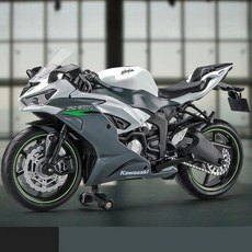 가와사키 닌자 ZX-6R 오토바이 다이캐스트 시뮬레이션 장난감 컬렉션 선물, 2. 그레이